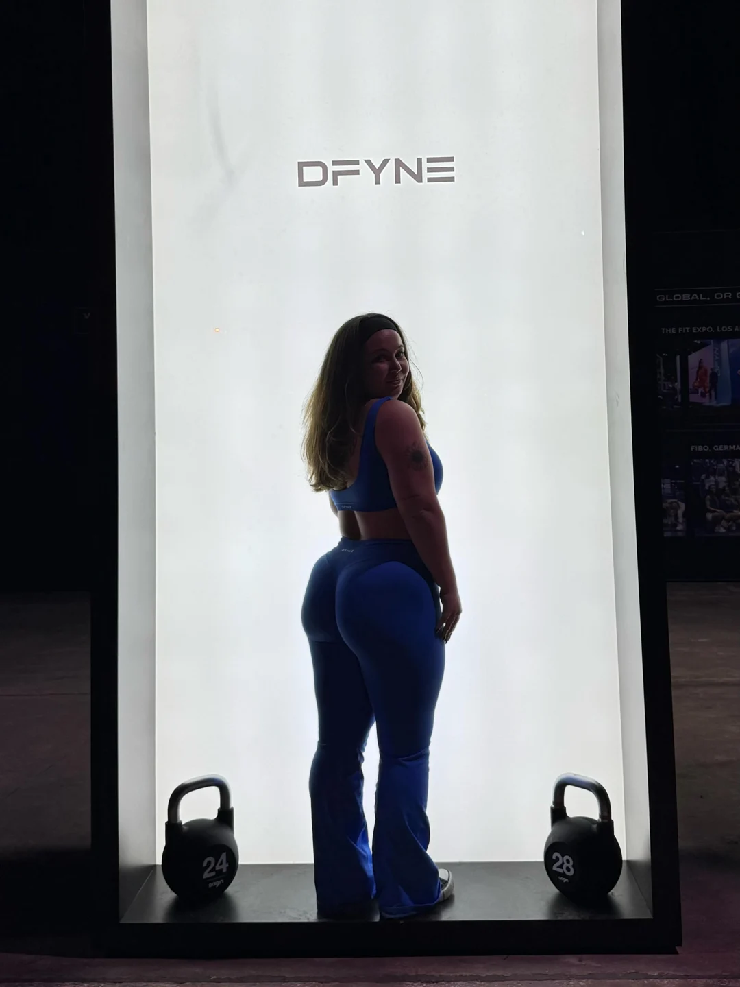Em in blue at the DFYNE World Tour Manchester event